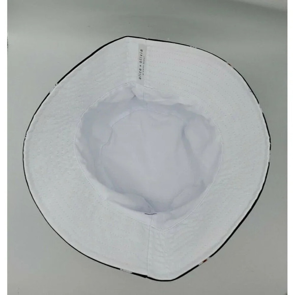 NEW Alice + Olivia By Stacey Bendet Reversible Bucket Hat Multicolor Daisy White - Picture 9 of 10